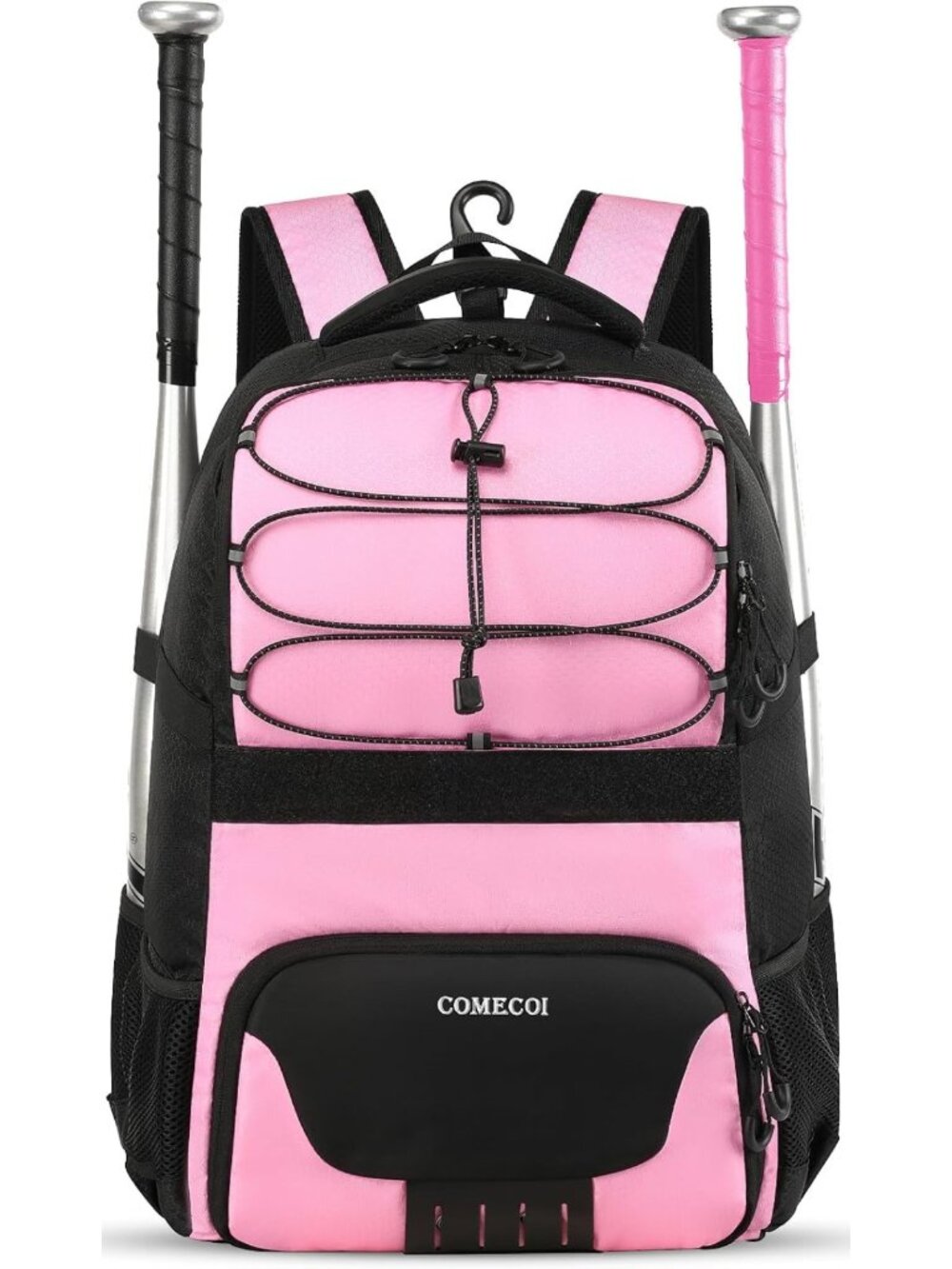 Lightweight Softball & Baseball Backpack with Shoe Compartment, Fence Hook, for